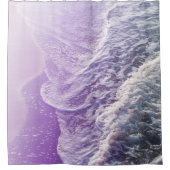 ソフトラベンダーパープル海ドリーム波#1 #water シャワーカーテン (正面)