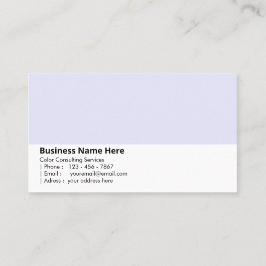 ソフトラベンダー繊細な夢のような色のコンサルティング 名刺 (裏面)