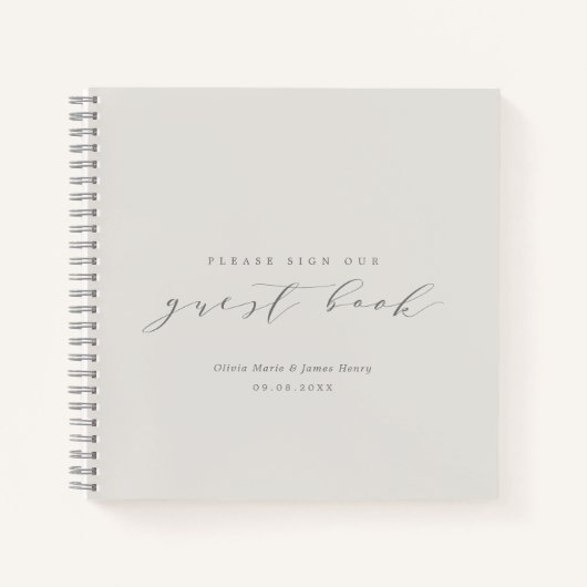 ソフトリネンバジェット結婚ズゲストブック ノートブック (正面)