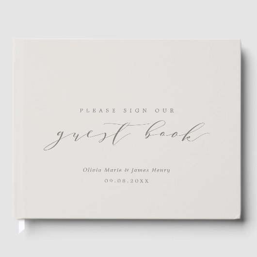 ソフトリネンモダンカスタマイ結婚ズ ゲストブック (正面)