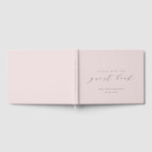 ソフトリネン パステルピンク モダン オーダーメイド ウェディング ゲストブック (全面)