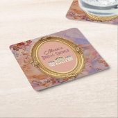 ソフトルネッサンスロコエステティックブライダルシャワー スクエアペーパーコースター (アングル)