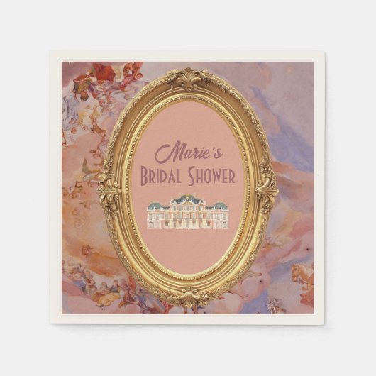 ソフトルネッサンスロコエステティックブライダルシャワー スタンダードカクテルナプキン (正面)