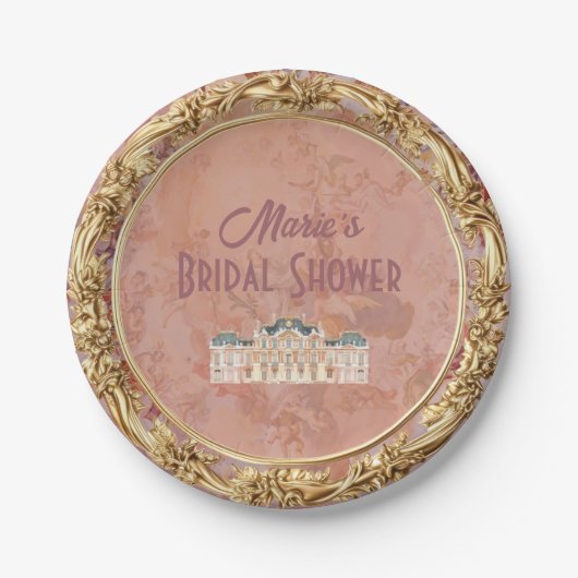ソフトルネッサンスロコエステティックブライダルシャワー ペーパープレート (正面)