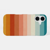 ソフトレイヤードレトロライン iPhone 16ケース (裏面横)