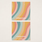 ソフトレインボーイヤリングネックレスジュエリーディスプレイカード (正面&裏面)