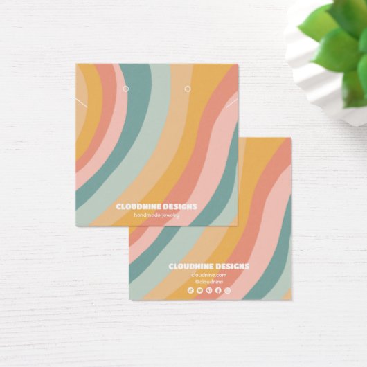 ソフトレインボーイヤリングネックレスジュエリーディスプレイカード (デスク)