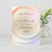 ソフトレインボーパステルサーキュラ結婚ーズ 招待状 (スタンド正面)