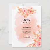 ソフトレッドの結婚式 招待状 (裏面)