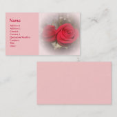 ソフトレッドローズペア名刺 名刺 (正面/裏面)