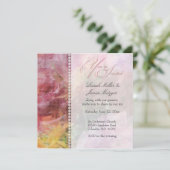 ソフトロマンチックなフローラとパール結婚式招待状 招待状 (スタンド正面)