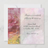 ソフトロマンチックなフローラとパール結婚式招待状 招待状 (裏面)