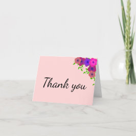 ソフトロマンチックピンクペチュニア サンキューカード