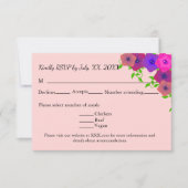 ソフトロマンチックピンクペチュニア 出欠カード (正面)