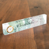 ソフトロマンチックフローラデスク名プレート デスクネームプレート (側面)