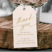 ソフトロマンチック金ゴールドとクリーム結婚式の引き出物ラベル ギフトタグ