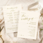 ソフトロマンチック金ゴールドとライトアイボリー結婚ズ プログラム