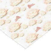 ソフトロータスブロッサム&バタフライグローテーブルクロス ショートテーブルランナー (コーナー)