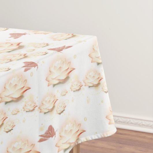 ソフトロータスブロッサム&バタフライグローテーブルクロス テーブルクロス (インサイチュ)