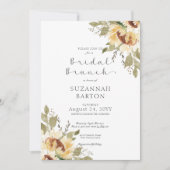 ソフトロ素朴ージイエローヒマワリブライダルブランチ 招待状 (正面)