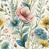 ソフトワイルドフラワースローインボホパステルトーン フリースブランケット