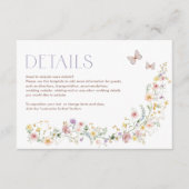 ソフトワイルドフラワーフェアヤテール庭園の結婚式詳細 エンクロージャーカード (正面)