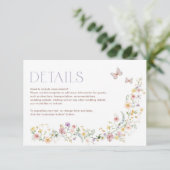 ソフトワイルドフラワーフェアヤテール庭園の結婚式詳細 エンクロージャーカード (スタンド正面)