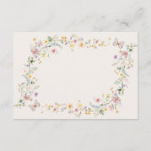 ソフトワイルドフラワーフェアヤテール庭園の結婚式詳細 エンクロージャーカード (裏面)