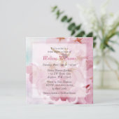 ソフトヴィンテージピンクさくらんぼブラウズブライダルシャワー 招待状 (スタンド正面)