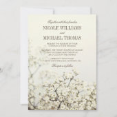 ソフトヴィンテージベビーズブレス結婚式招待状 招待状 (正面)