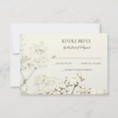 ソフトヴィンテージ赤ちゃんのブレスウェディングRSVP 出欠カード (正面)