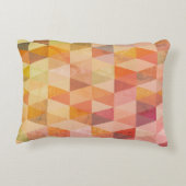 ソフト三角形のジオメトリパターン アクセントクッション (裏面)