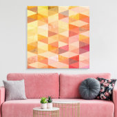 ソフト三角形のジオメトリパターン キャンバスプリント (インサイチュ (リビング))