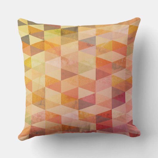 ソフト三角形のジオメトリパターン クッション (裏面)