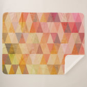 ソフト三角形のジオメトリパターン シェルパブランケット (正面(横))