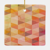 ソフト三角形のジオメトリパターン セラミックオーナメント (裏面)