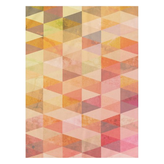 ソフト三角形のジオメトリパターン テーブルクロス (正面)