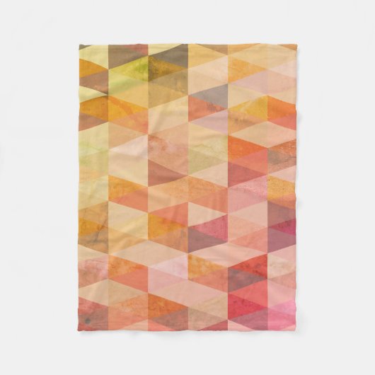 ソフト三角形のジオメトリパターン フリースブランケット (正面)