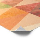 ソフト三角形のジオメトリパターン ポスター (角)