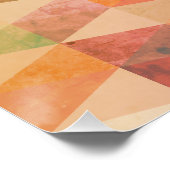 ソフト三角形のジオメトリパターン ポスター (コーナー)