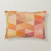 ソフト三角形のジオメトリパターン |モノグラムの | アクセントクッション (裏面)