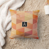 ソフト三角形のジオメトリパターン |モノグラムの | クッション (ブランケット)