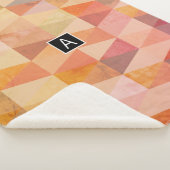 ソフト三角形のジオメトリパターン |モノグラムの | シェルパブランケット (3/4)