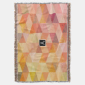 ソフト三角形のジオメトリパターン |モノグラムの | スローブランケット (正面縦)