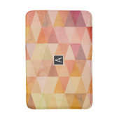 ソフト三角形のジオメトリパターン |モノグラムの | バスマット (正面縦)