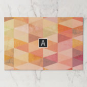 ソフト三角形のジオメトリパターン |モノグラムの | ペーパーパッド (正面)