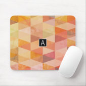 ソフト三角形のジオメトリパターン |モノグラムの | マウスパッド (マウス)