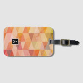 ソフト三角形のジオメトリパターン |モノグラムの | ラゲッジタグ (正面横)
