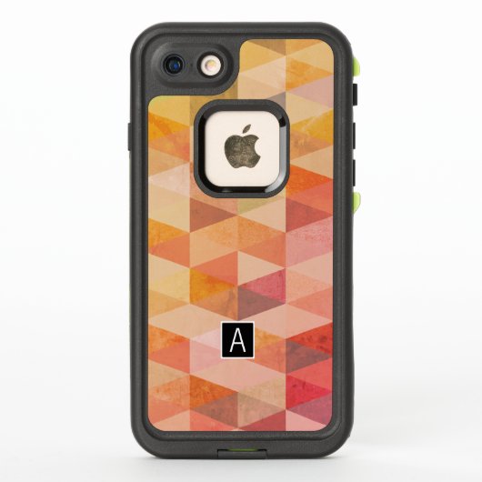 ソフト三角形のジオメトリパターン |モノグラムの | LifeProof iPhoneケース (裏面)
