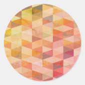 ソフト三角形のジオメトリパターン ラウンドシール (正面)